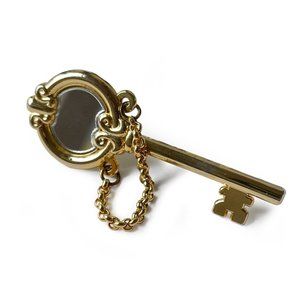 Ball & Chain Co gold mirror vintage castle key pin